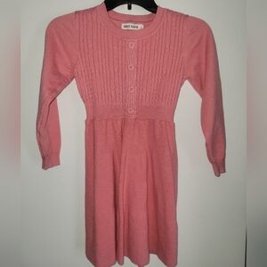 Grace Karin Pink Cardigan Dress with V-Neck and Ribbed Texture